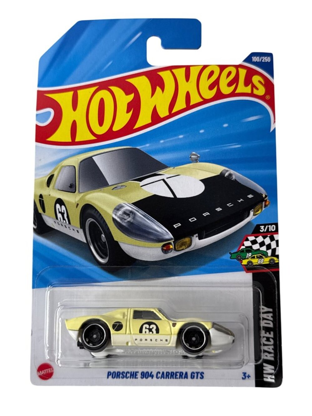 Hot Wheels Porsche 904 Carrera GTS Yellow HW Race Day 100/250